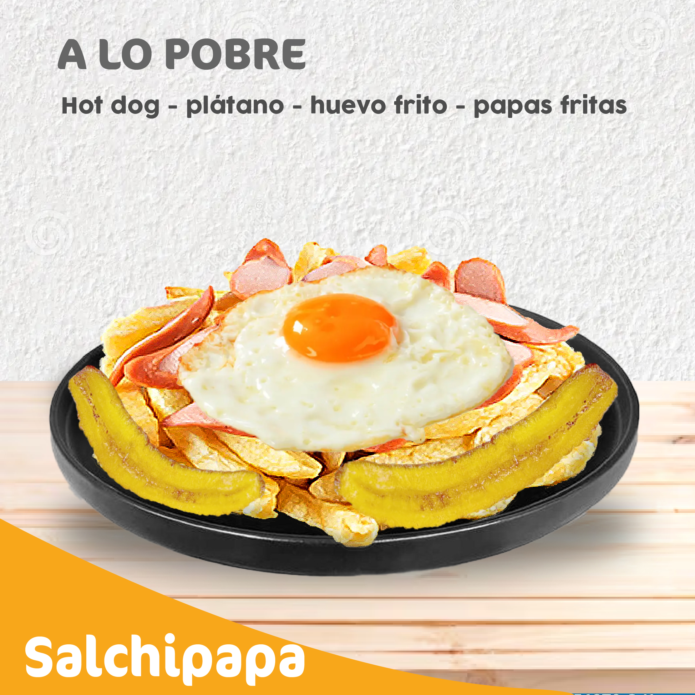 Salchipapa a lo Pobre