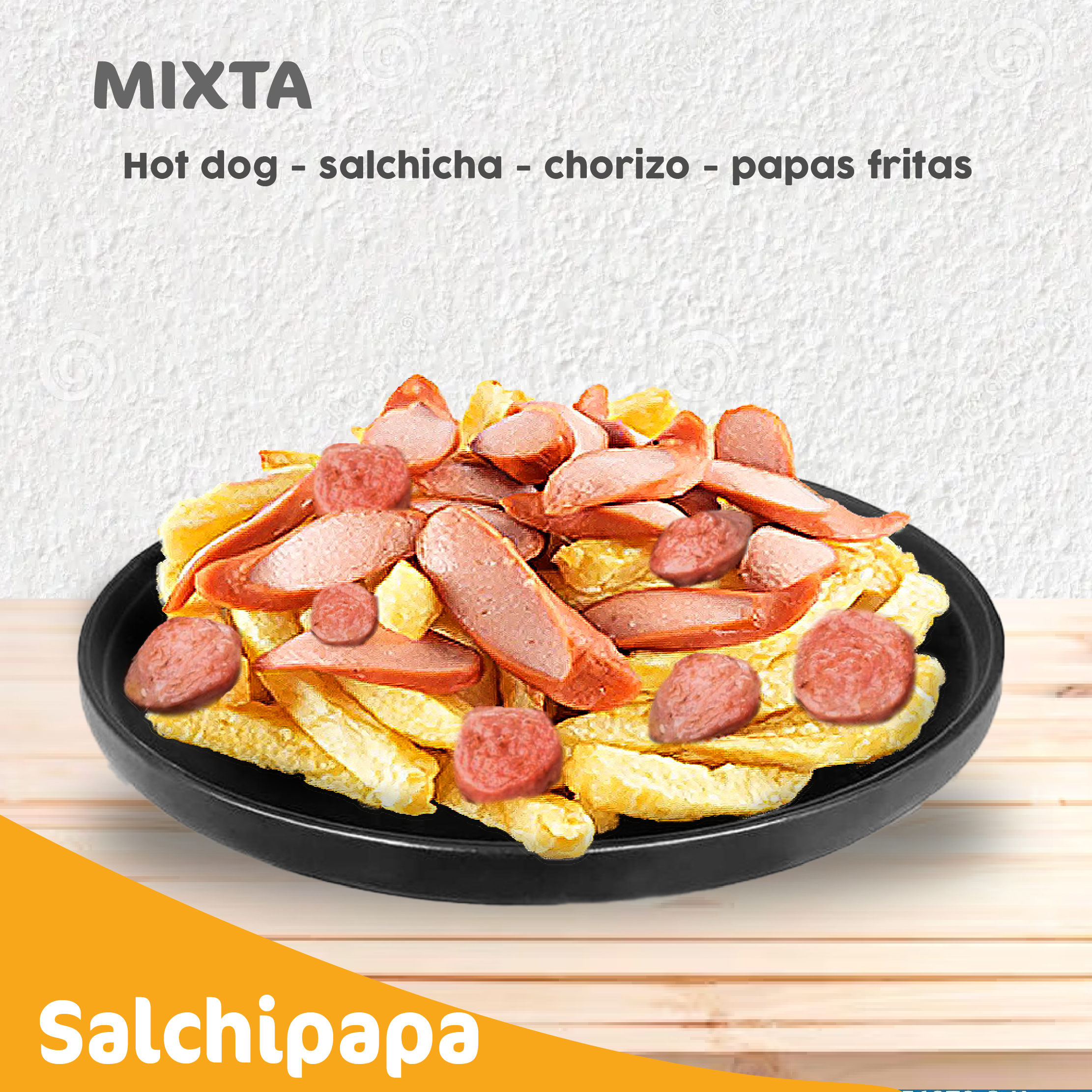 Salchipapa Mixta